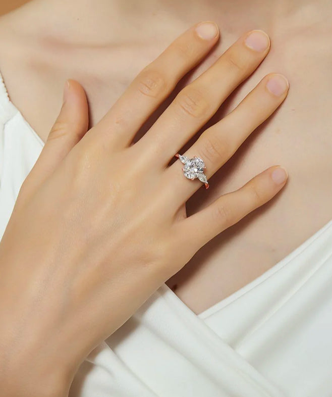 EAMTI - Anello Di Fidanzamento Donna In Argento 925, Zirconia Cubica EAMTI - Anello Di Fidanzamento Donna In Argento 925, Zirconia Cubica