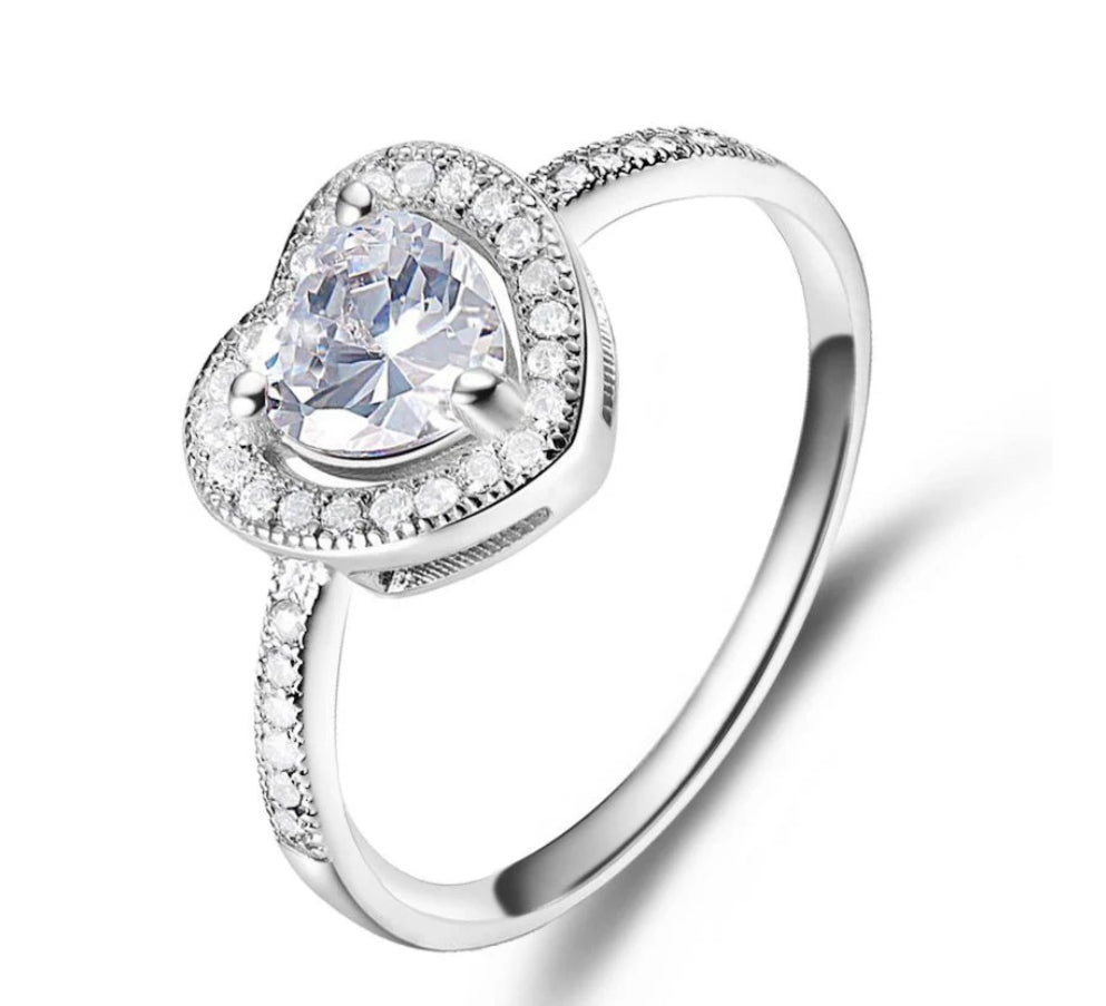 925 Sterling Silver Heart Ring